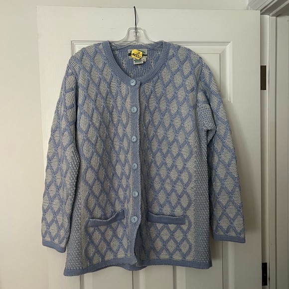Aran Crafts cardigan - size L EUC 100% merino wool
